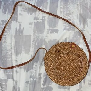 Round Rattan Bag